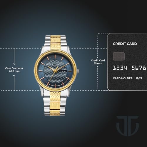 Image of Titan Karishma Wedding Edit Analog with Brown Dial Dual-Tone Yellow Gold and Stainless Steel Strap Watch for Men - 1650BM05