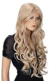 CAISHA Peluca Voluminosa De Pelo Largo Ondulado Realista Cabello Sintético Resistente Al Calor Rubio Claro FS836n
