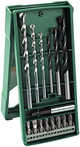 Bosch Professional Accessories Bosch Beton Matkap Ucu Ve Vidalama Seti, Yeşil, 15 Adet, Ahşap Delme Ucu: 4/6/8, Beton Delme Ucu: 5/6/8, Uzun Ömürlü Kullanım - Görsel 1