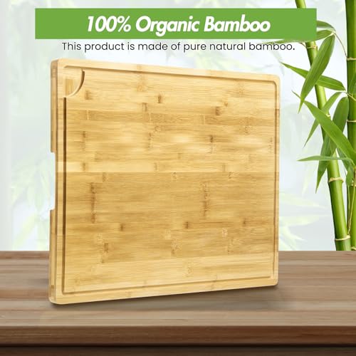 Tabla de cortar grande de bambú Garvee 30 x 20 pulgadas miniatura 7