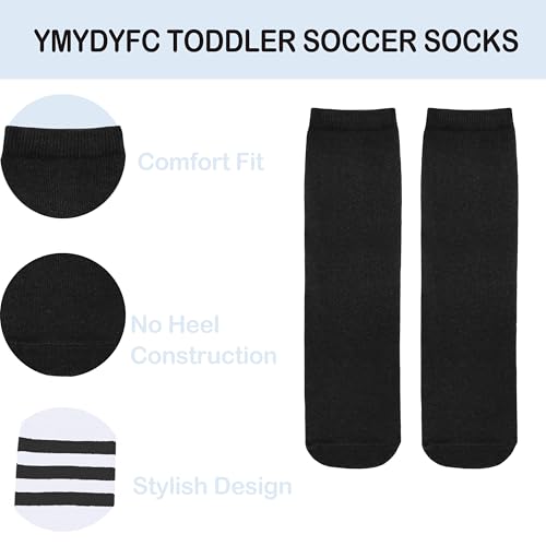 YMYDYFC Toddler Soccer Socks 4 Pack Girls Soccer Sock For Youth Baseball Softball Tee-ball Knee High 1-10T2