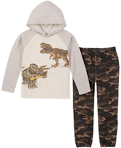 Image of Kids Headquarters Boys' 2-piece Hoodie & Pant Set, Everyday Casual Wear, Ultra-soft & Comfortable Fit