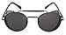 Metal Frame Side Shield Oval 52mm Hipster Round Sunglasses Vintage Retro Steampunk Gothic