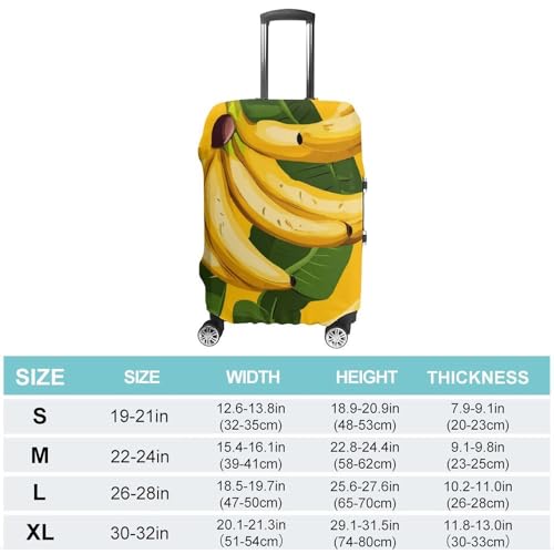 Banana Print Travel Luggage Cover Suitcase Protector Baggage Covers for Men Women L2
