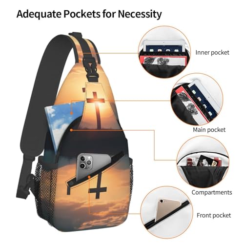 Jesus Cross 3d Multi Functional Adjustable Single Shoulder Crossbody Bag,Casual Chest Bag, Suitable For Daily Travel,Unisex4