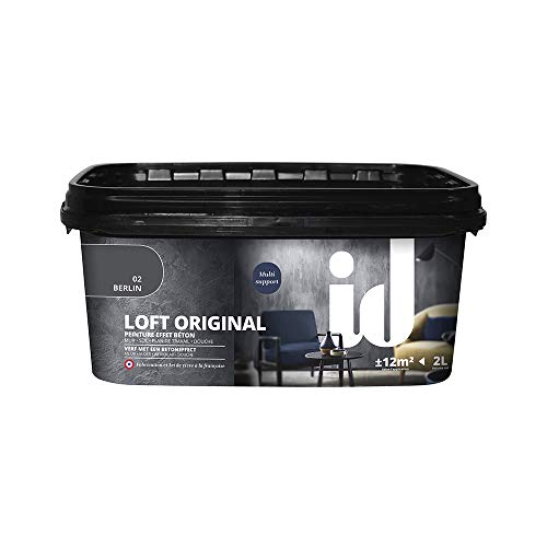 Les Decoratives LOFT BETON ORIGINALE 2 LT Pittura da Parete Effetto Calcestruzzo Loft Beton Original 2 Marca 2 Litri - (Berlin)