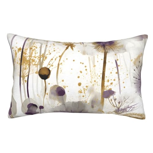 Fundas de almohada de acuarela diente de león con cremallera oculta, fundas de cojín suaves para decoración del hogar, 40 x 60 cm
