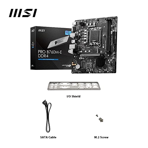 Scheda madre PRO B760M-E DDR4, micro ATX - Supporta processori Intel 12° e 13° Gen Core, LGA 1700 - DDR4 Memory Boost 4800+MHz/OC, slot PCIe 4.0 x16, slot M.2 Gen4 - Scheda madre - Immagine 6