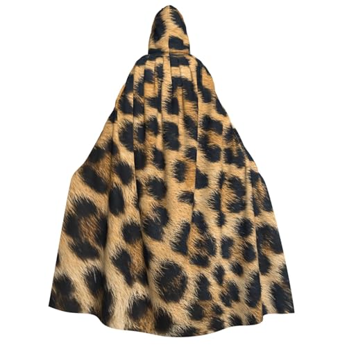 Cape léopard à capuche pour réveillon de Noël et fêtes