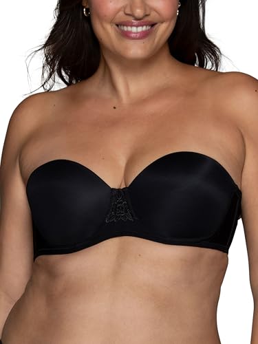 Vanity Fair womens Beauty Back Smoothing Strapless (34b - 44dd) Bra, Midnight Black, 38DD US