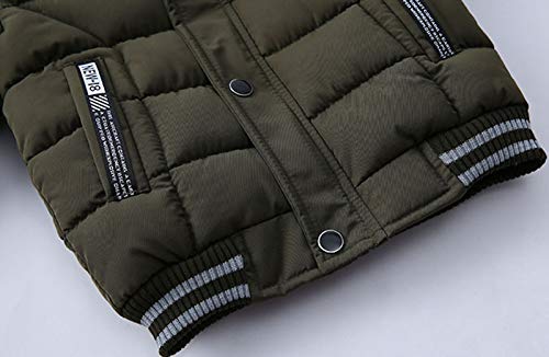 WSLCN Casaco de inverno com capuz infantil inverno quente jaqueta longa casaco parca casaco, Verde,