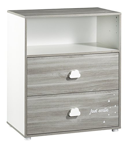BABY PRICE Smile Commode à Langer Chêne Silex Cover