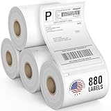 Dasher Products Thermal Shipping Labels Compatible with Dymo LabelWriter 4XL 1744907 4x6 Internet Postage Labels, Water Resistant, Strong Adhesive, Perforated, 220 per Roll, NOT for 5XL (4 Pack)