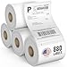 Dymo 1744907 Compatible Shipping Labels - 4" x 6" Thermal Postage Labels for 4XL, Water & Grease Resistant, Ultra Strong Permanent Adhesive, Perforated, BPA Free, 220 Labels per Roll (4 Pack)