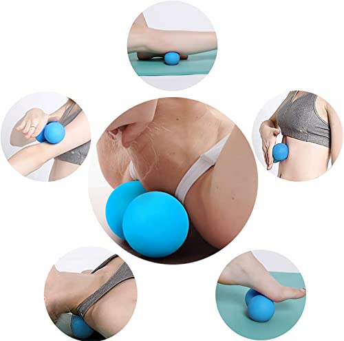 Peanut Massage Ball - Double Lacrosse Ball Massage Set For Full Body Muscle Relief, Pain Reduction And Flexibility Boost, Ergonomic Design Mobility Ball For Physical Therapy (Blue) #TOP3