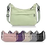 【Nylon di Alta Qualità – Leggera, Resistente e Impermeabile】Realizzata in nylon durevole e resistente all’acqua, questa borsa piccola donna pesa solo 110 g. Il materiale è liscio, anti-macchia e facile da pulire: basta un panno umido.