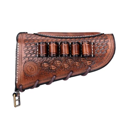 TOURBON Vintage Leather No Drill Cheek Rest Buttstock Protective Pouch by TOURBON - Used condition - Image 9
