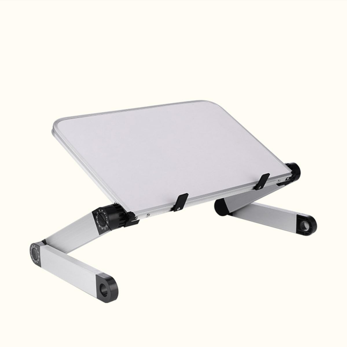Supporto Regolabile Porta Computer Portatile in Ferro Bianco Ergonomico Angoli Multipli per Laptop e Tablet per Ufficio e Casa