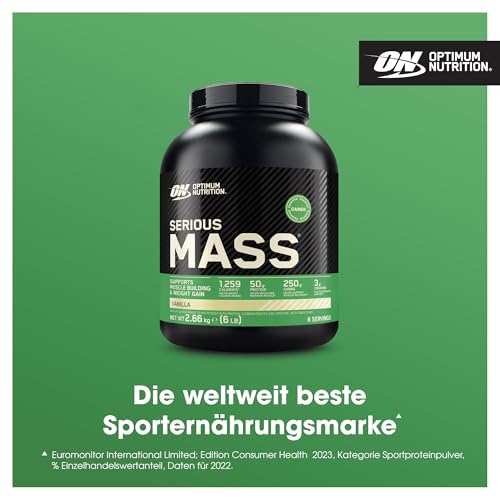 Optimum Nutrition Serious Mass 2025 Weight Gainer Pulver, Geschmack Vanille, 2.66kg, 8 Portionen