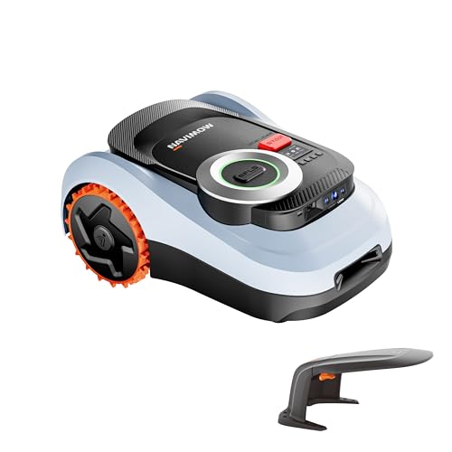 Segway Navimow i208 LiDAR Robot Tagliaerba Senza Filo Perimetrale Kit con Garage M, Sistema LiDAR e Sistema a Doppia Visione, Mappatura Automatica, Ruote Fuoristrada, 800 m² (Spedito separatamente)