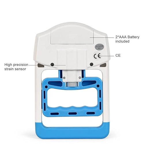 karonpeln デジタル握力計 高精度 ハンドグリップ 体力測定器 幅調整可能 0-90kg 電池式 握力測定 握力トレーニング 記録更新機能付き 筋力強化用 家庭用 男女兼用 (ブルー) 7枚目