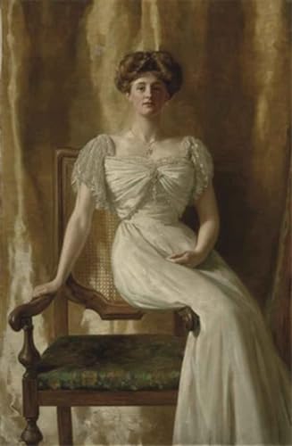 Toile murale abstraite portrait John Collier pour grand mur nu