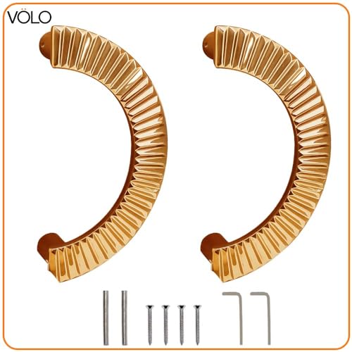Image of VOLO Main Door D Handle /Door Handles for Main Door /Glass Door Handle /Pull Handles, for Home /Office /Hotels(Model- S-618, 160MM) (Pack of 1 Set) (Rose Gold)