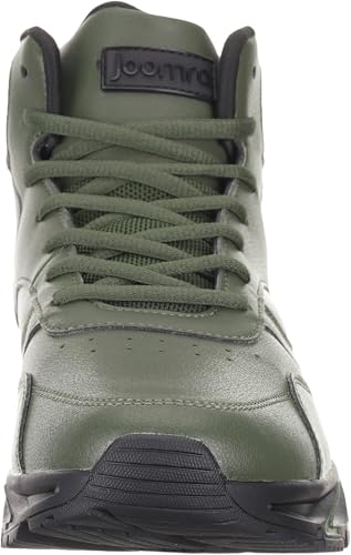 Image of Joomra Men's Stylish Sneakers High Top Athletic-Inspired Shoes | Premium Vegan Leather Upper, Durable Rubber Outsole, Perfect Ankle Support, Ideal for Outdoor & Casual Wear