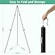 Portable Künstler Staffelei Stand: Ohuhu 160cm Verstellbares Stativ Tisch Kunst Leinwand Malerei Display - Easy Folding Studio Teleskop Boden Staffeleien für Hochzeit Poster Schwarz Innen Außen