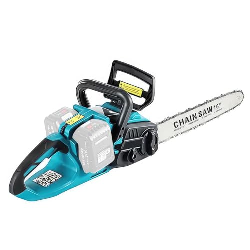 Tronçonneuse à Batterie, 2x21V 16 Pouces Tronçonneuse Électrique Sans Fil avec Moteur sans Balais, Puissante & Silencieuse, Autolubrifiante, pour Coupe de Bois