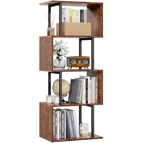 Furologee 5-Tier S-Shaped Bookshelf Cover