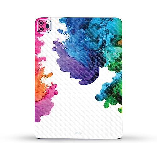 Image of MightySkins Carbon Fiber Skin Compatible with Apple iPad Pro 11 inch M2 4th Gen (2022) Full Wrap Kit - Aqua Paint | Protective, Durable Textured Carbon Fiber Finish | Easy to Apply | Made in The USA