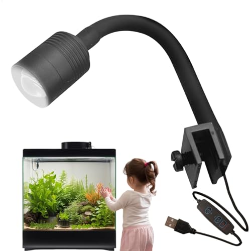 Kleines USB-Licht für Aquarien – Aquarium-Clip-Licht, verstellbares Clip-USB-Licht für Aquarien – offenes Terrarium, weiches Licht mit flexiblem Winkel für Hotel, Wohnzimmer, Aquarium Kleines USB-Licht für Aquarien – Aquarium-Clip-Licht, verstellbares Clip-USB-Licht für Aquarien – offenes Terrarium, weiches Licht mit flexiblem Winkel für Hotel, Wohnzimmer, Aquarium