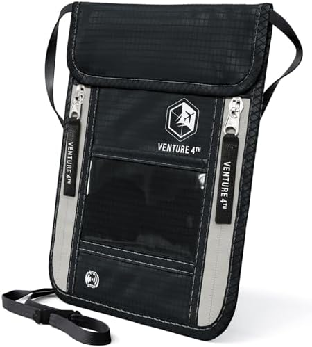 VENTURE 4TH Cordon tour de cou, bloqueur RFID, étui pour passepor...