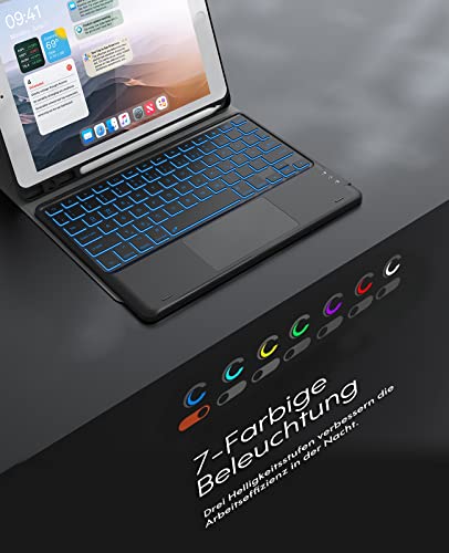 CHESONA Tastatur Hülle für iPad 10.2 Zoll 9/8/7 Generation – Ansicht 3