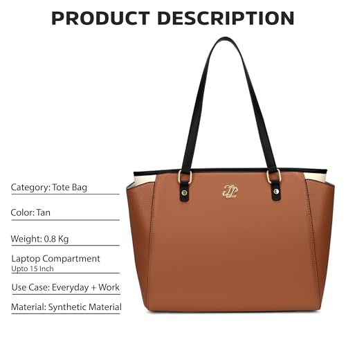 Image of Lavie Signature Women's Lincoln Large Tote Laptop Bag | Tote Laptop Bag for Work | Ladies Purse | Stylish Shoulder Bag | Gift for Women
