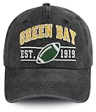 Terojnkl Embroidered City Football Hat for Men Women, Adjustable Unisex Cotton Fans Baseball Cap