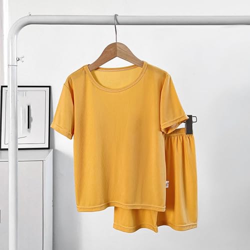 Kids Boy Girls Cotton 𝐏ajamas Summer 𝐏js Tops and Shorts Set Short Sleeve 𝐏a𝐣ama Young 𝐒leepwear 𝐋oungewear Outfit2