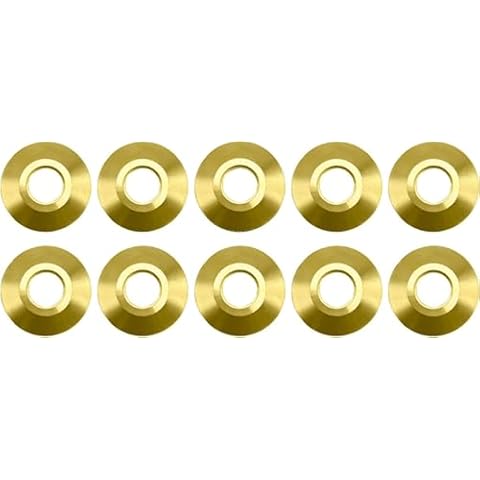 Poolzilla Pool Safety Cover Brass Beauty Collar Disc Rings - 10 Pack - Universal Fit Cover