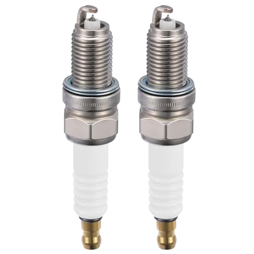 SYKRSS DCPR7EIX Iridium Spark Plugs 2 Pack - Compatible with Fiat 500 2012-2017 1.4L L4 Chevy Spark 2013-2015 1.2L L4 Engine - Replaces 97637 6046 Spark Plug