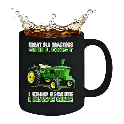 Generico Café con temática de granja | De agua con dibujo de tractor - De estilo retro - Para mujeres, hombres, cocina, viaje, mañana, trabajo, descanso, estudio, noche, relajación
