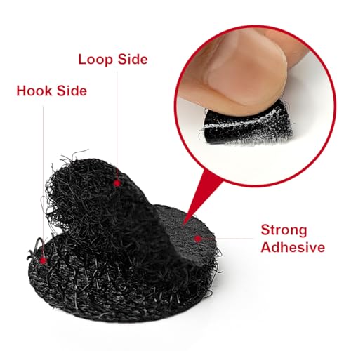 Image of 1008 Pcs (504 Pairs) 0.59inch Diameter Hook and Loop Fastener Self Adhesive Dots, Excellent Grip, Small Circle Dots Stickers Tapes,for Sewing, Crafting,DIY,Wall Adhesive Strips