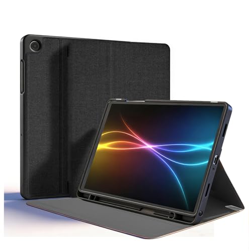 Image of TECHGEAR Smart Case for Samsung Galaxy Tab A11 Plus / A11+ & Tab A9 Plus / A9+ 11" (SM-X230 / X236 / X210 / X215 / X215), PU Leather Folio Stand Cover with Stylus Holder, Auto Wake Sleep - Black