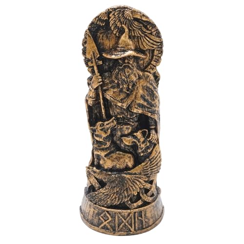 CADUFUELLY Odin Resin Statue Norse Viking God Decor Figurine