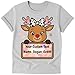 Custom Christmas T-Shirt with Cute Deer – Personalized Front Text & Back Text-Handmade Holiday Tee with Color & Size Options