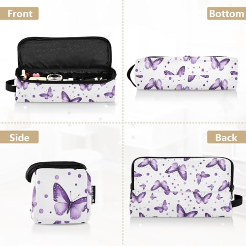 Bolsa de viaje y tapete resistente al calor Purple Butterflies Dots Marble para planchas, rizadores y accesorios de cuidado capilar miniatura 5