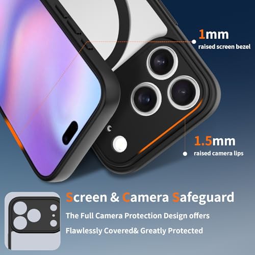 Image of Enflamo for iPhone 17 Pro Crystal Clear Transparent Hard Back Cover Case | Ultra Hybrid | Camera Bump Protection