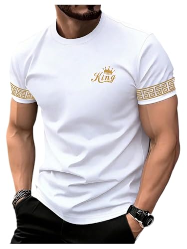 Image of RoseSeek Men's Color Block Short Sleeve Tee Shirts Casual Crewneck T Shirt Trendy Summer Tops