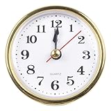 NINMORTH Reloj de cuarzo de 65 mm con números arábigos dorados sobre blanco para esfera, para reparación de relojes y reemplazo