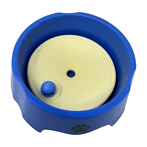 Pet Bowl No Spill No Mess Pet Bowl Dog Bowl Cat Bowl Drinking Bowl Dog Puppy Cat Water Bowl HTUK (BLUE) - Image 2